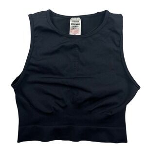 Gymshark Training Cut Out Sports Bra Womens Black Medium B3A70 Workout Crop